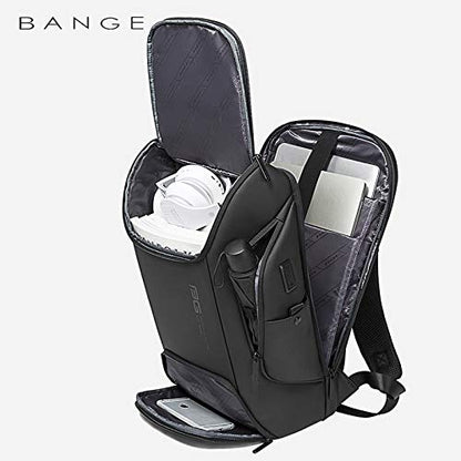 Red Lemon Bange Panther Waterproof Polyester Anti-Theft Unisex Travel Laptop Backpack For Men's And Women's With Usb Charging Port (Black) (Medium Size), 21 Litre