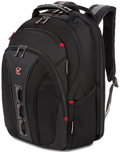 WENGER, Legacy 16 Inch Laptop Backpack,21 Liters Black/Grey, Swiss Designed-Blend of Style and Function, 600631