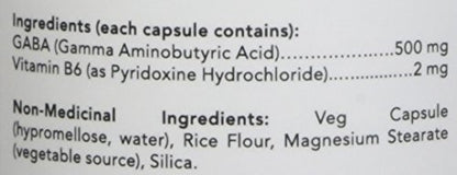 Now Foods Gaba 500Mg + B-6 200Vcap- image 2