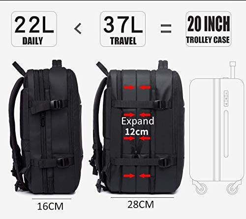 Red Lemon Bange Urban Pack Laptop Backpack for men and women | Multi-Compartment Water Resistant Business Travel Laptop Backpack upto 17" (1908 Black)