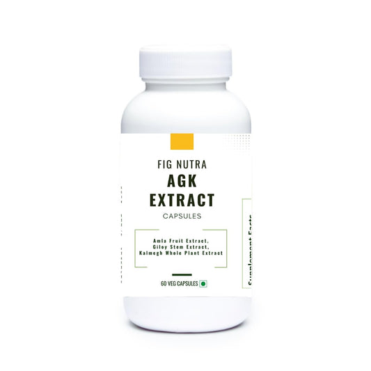 FounditGood FiG Nutra’s AGK Extract Capsules | Herbal Immune Support Supplement | Amla, Giloy, Kalmegh Extracts Blend | 60 Veg Capsules