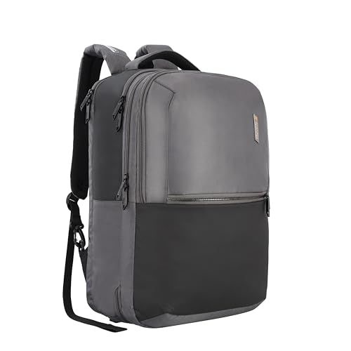 American Tourister Segno 2.0 Polyester Unisex Laptop Backpack (Grey,Frsz)