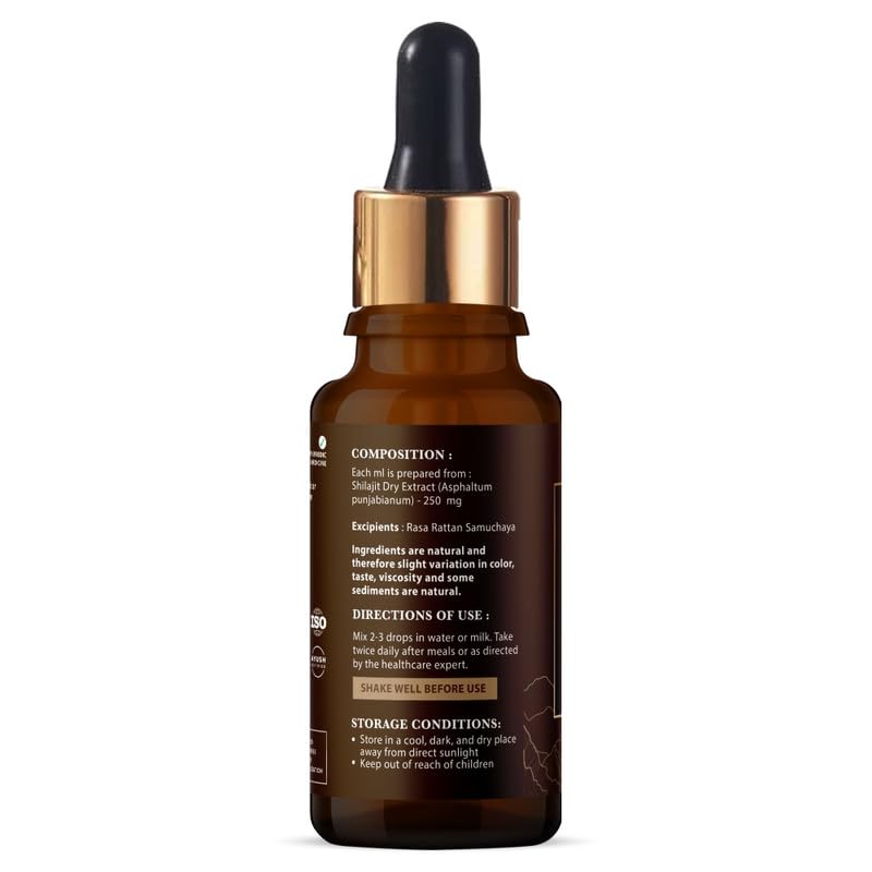 Nirvasa Shilajit Liquid, Ayurvedic, Raw Shilajit for men - 30 ml X 1- image 8