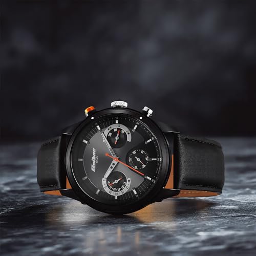 Titan Octane Phoenix Quartz Multifunction Black Dial with Black Leather- image 8