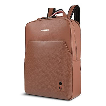 Tommy Hilfiger Prudence Unisex Leather 14 inch Laptop Backpack Tan