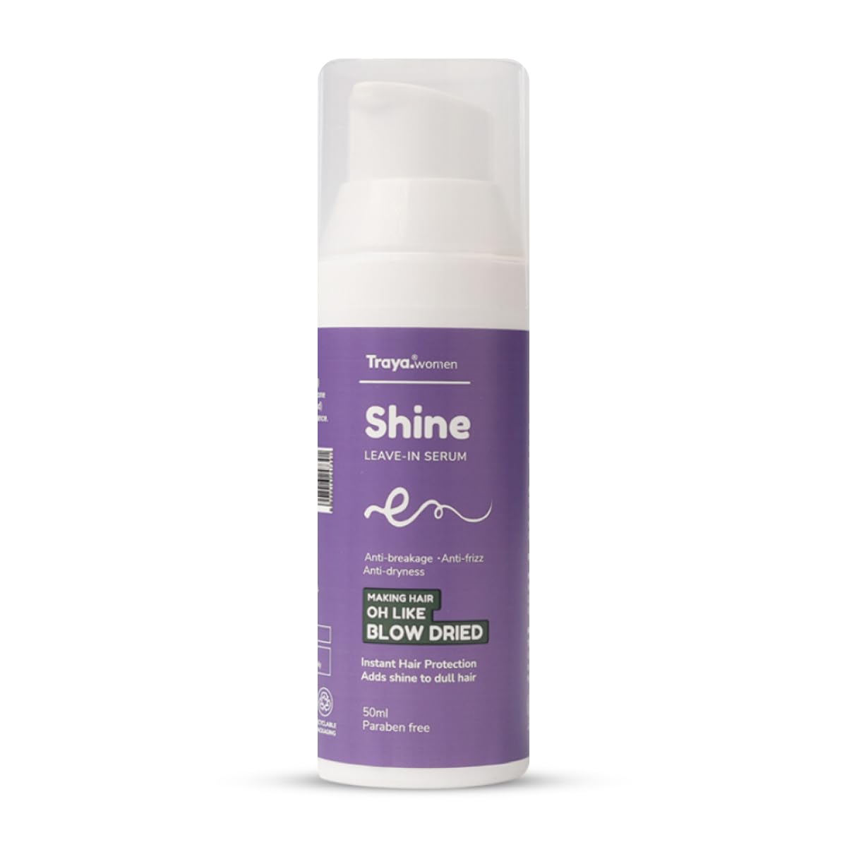 Traya Shine Leave-in Serum | Anti-Frizz Hair Serum for Dull, Dry and Damaged Hair | Anti-breakage Formula for Hair Protection | Paraben-Free | 50 ml