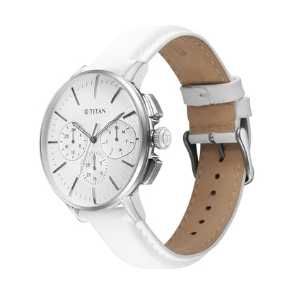 Titan Analog Silver White Dial Men's Watch-90200SL04- image 8