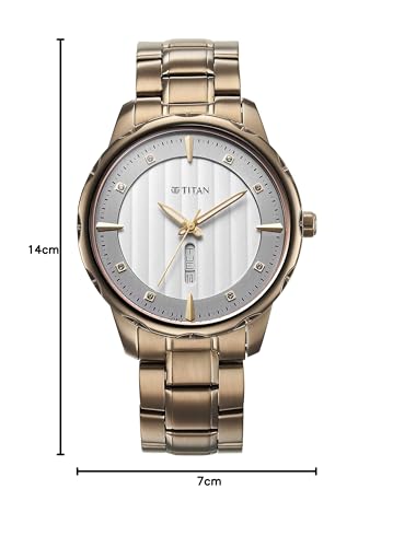 Titan Analog Off-White Dial Men's Watch-1875QM01- image 8