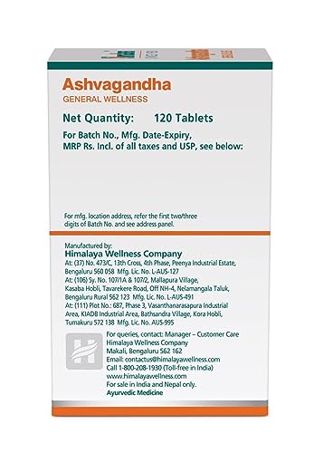 Himalaya Ashvagandha - 120 Tablets | Stress Relief | Rejuvenates Mind & Body | Improves Strength & Energy | General Wellness