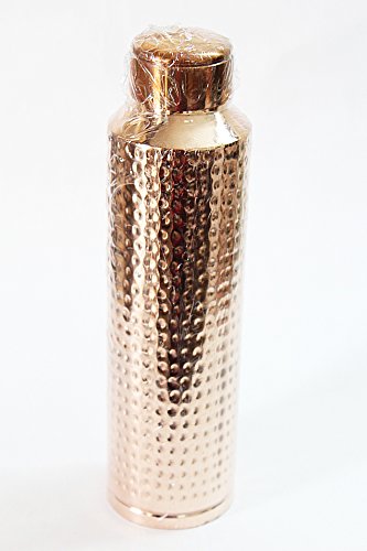 Laps of Luxury - Pure Copper Bottle Hammered Design 1000 ml