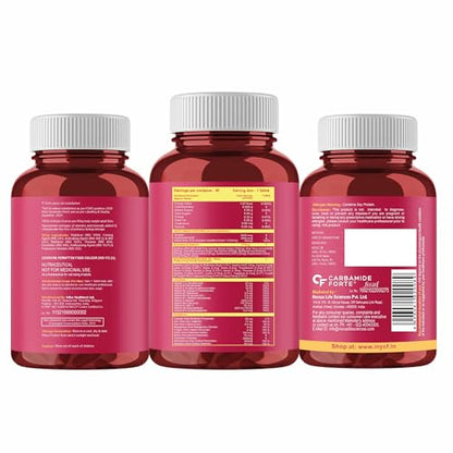 Carbamide Forte Biotin Supplement with 50 Multivitamin Ingredients for Women & Men - 90 Veg Tablets