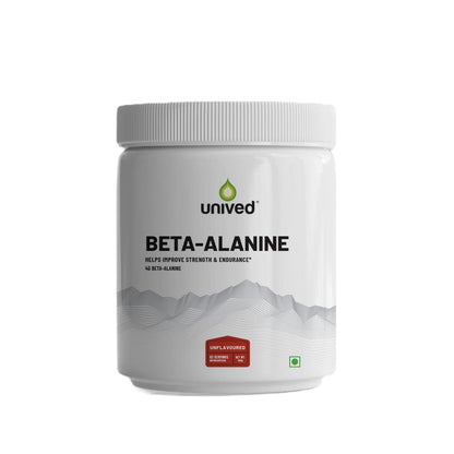 Unived Beta-Alanine 4g | Performance Strength Energy Endurance & Muscle PH | Single Ingredient, Flavorless & Caffeine Free Pre Workout | 62 Servings, 250g