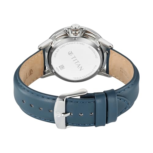 Titan Analog Silver White Dial Men's Watch-90200SL03- image 6