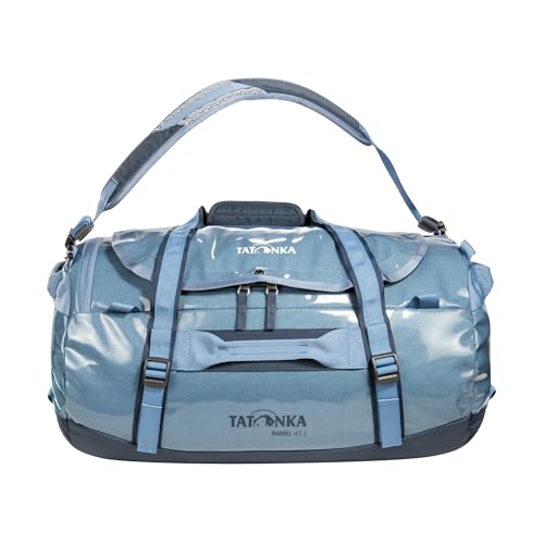 Tatonka Unisex-Adult Durable Travel Bag with Stowable Backpack Shoulder Straps, Elemental Blue, 45 L, Durable Travel Bag With Stowable Backpack Shoulder Straps
