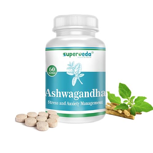 Superveda Ashwagandha 500mg | Immunity Booster | Support Strength & Energy | Helps in Stress Management, Improve Energy and Stamina | For Men & Women | 60 Capsules (Pack of 1)