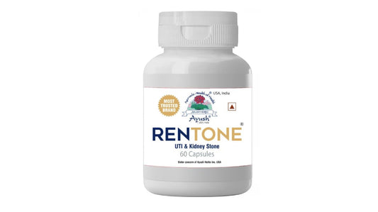 Ayush Herbs Rentone UTI & Kidney-Stone 60 Capsules | Ayurvedic Herbal Supplement | Medicine for Kidney Detox, Natural Support for Kidney-Stone