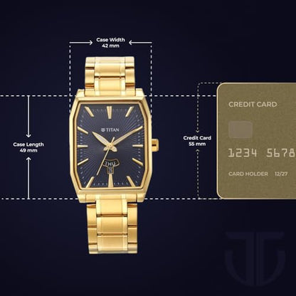 Titan Regalia Analog with Day and Date Opulent Blue Dial Watch for Men-- image 6