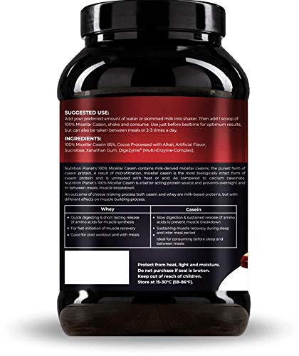Nutrition Planet 100% Micellar Casein (With Added DigeZyme) for Pre/Pos- image 4