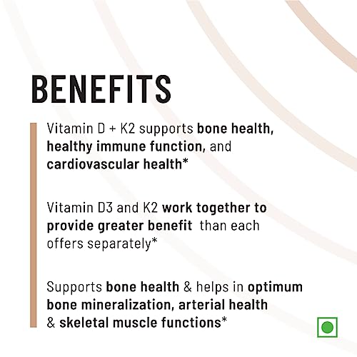 Unived Basics D3+K2 (MK-7) | Vegan Vitamin D3 600 IU & Vitamin K2-7 (MenaquinGold) 55mcg | Immunity, Heart, Muscle, & Bone Health | Plant-Based & Natural | 30 Vegan Capsules