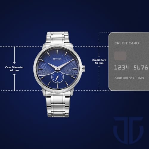 Titan Regalia Opulent Quartz Analog Blue Dial Silver Stainless Steel St- image 6