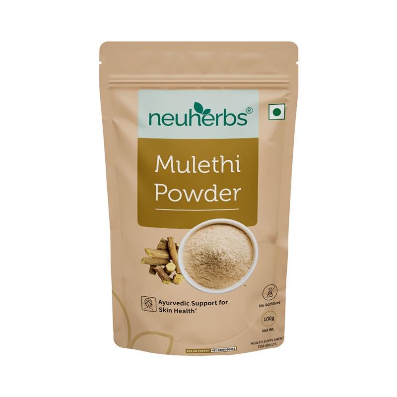 Neuherbs Organic Mulethi Powder | Herbal Supplement | Liquorice | 100g