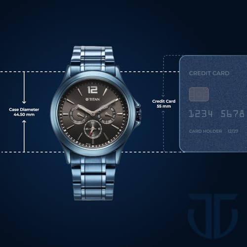 Titan Neo Splash Gray Dial Quartz Multifunction Stainless Steel Strap W- image 7