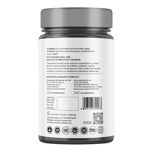 Decode Age Trans Resveratrol Supplement, Powerful Antioxidant for Anti-Ageing, Anti-Inflammatory, Metabolism & Heart Health, 500mg, 60 Veg Capsules