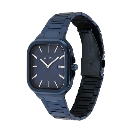 Titan Analog Blue Dial Men's Watch-90176QM01- image 4