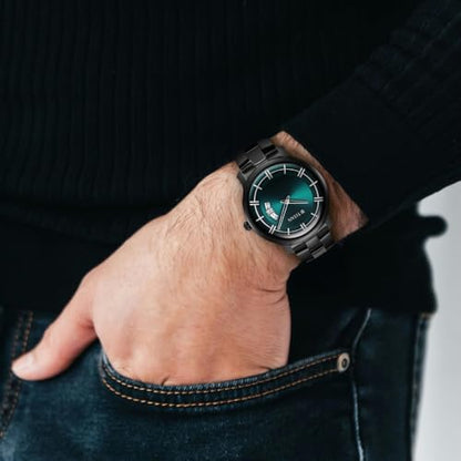 Titan Classic Distincta Green Dial Analog with Date Stainless Steel Str- image 7