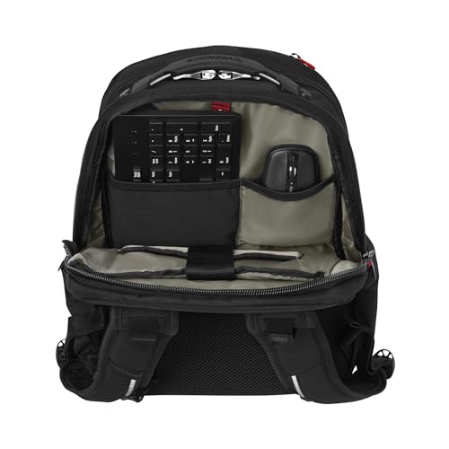 WENGER Cosmic 17" Laptop Backpack, Black, 30 Litres, Swiss Designed, 653187