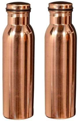 Weston Crafts Copper Water Bottles Brown 1000 ml Fridge Bottle Set of 2