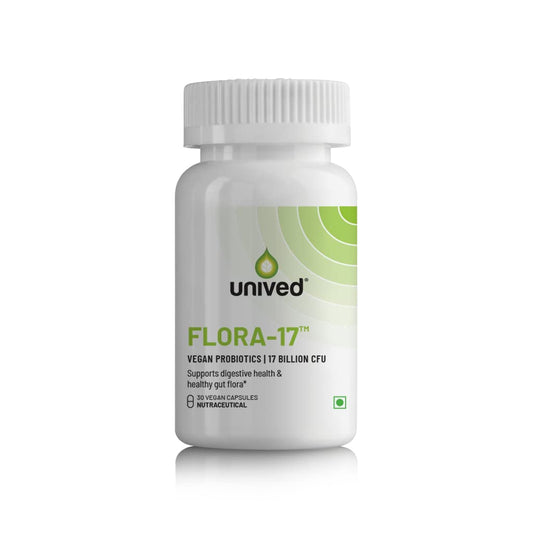 Unived Flora-17™ | Vegan Probiotics with 17 Billion Active Multi-Strain Cultures