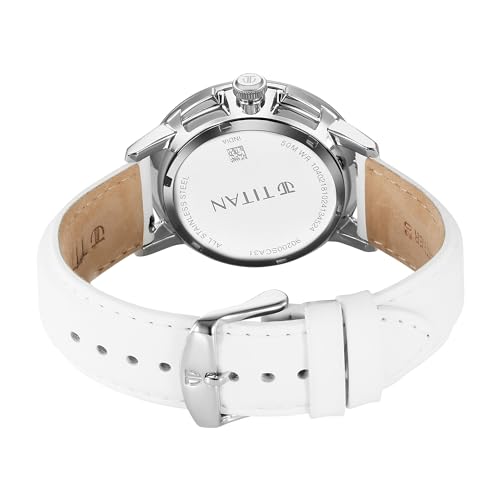 Titan Analog Silver White Dial Men's Watch-90200SL04- image 6