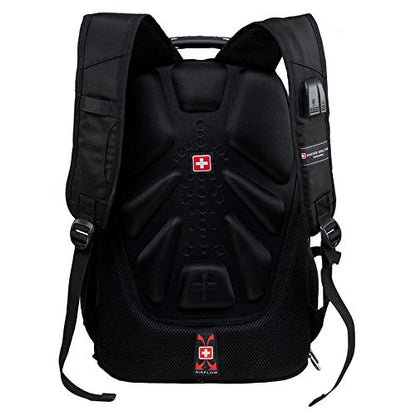 SWISS MILITARY Combo of Laptop Backpack, Travel Backpack for Men, Women, Kids, Bagpacker Bag for Men, Black, 31L, 1 & Foldable Backpack, Space Saving Design, Lightweight Foldable Bag, 13.2L, Black, 1