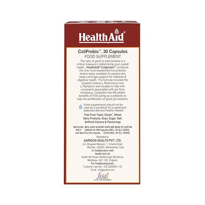 HealthAid ColiProbio 9 Strain Probiotic Supplement for Gut Health Supp- image 10