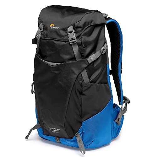 Lowepro PhotoSport BP 24L AW III, Hiking Camera Backpack, with Side Access, with Removable Camera Insert, with Accessory Strap System, Blue and Black, for Mirrorless Compatible with Sony α7