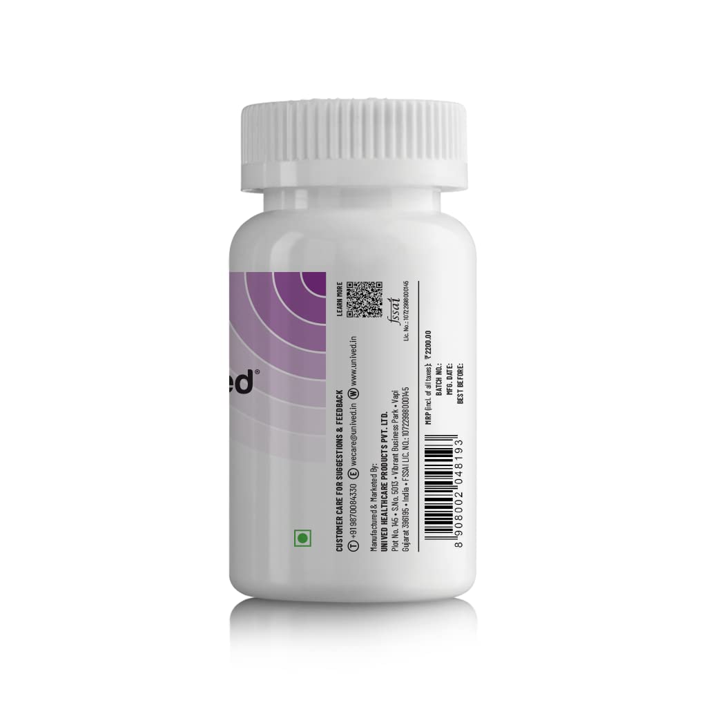 Unived CurQ10 | High dose blend of 300mg CoQ10 with 100mg Curcumin | Powerful Antioxidant for Heart Health & Overall Wellbeing | 30 Capsules