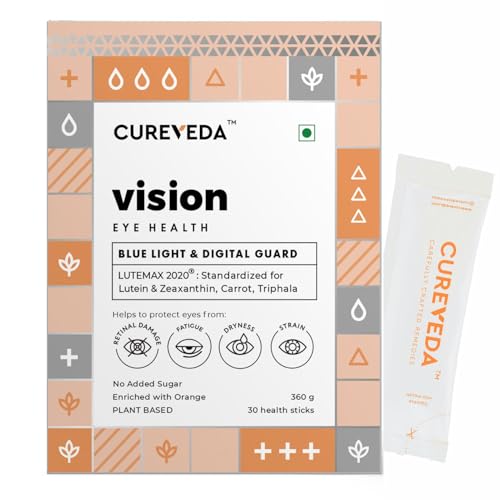 Cureveda-Vision Plant based Eye Health for Kids & Adults (Lutein, Zeaxanthin, Ca