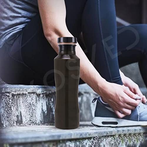 KOSVED Pure Copper Jasmine Antique Plain Water Bottle, 100% Copper, Lea- image 5