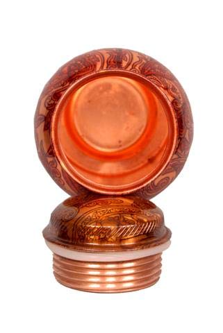 R Ayurveda Copper Printed Copper Water Bottle, 1L, Set Of 1,Multicolor