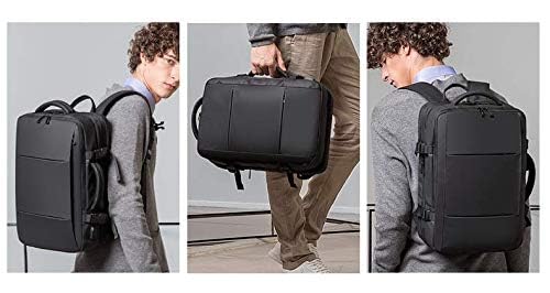 35L Carry On Backpack, 17 inch Laptop Travel Backpacks, Business Expandable Back Pack for Men and Women, Black-35l, 35l, Backpack