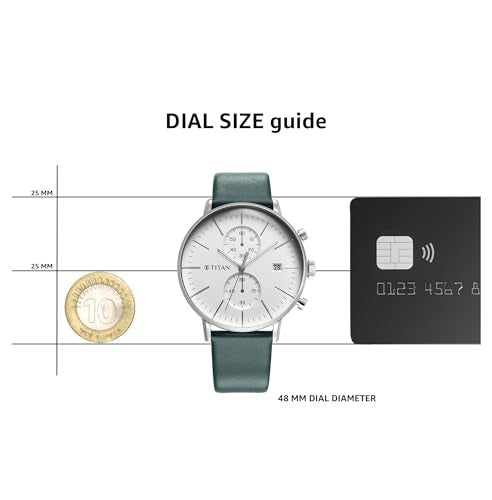 Titan Infinity Display Quartz Chronograph with Date Silver Dial Dark Te- image 3