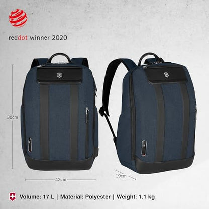 Victorinox Architecture Urban 2.0, Unisex Adult Backpack, Melange Blue/Black, One Size, Melange Blue/Black, One Size