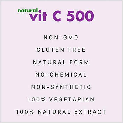 HealthyHey Nutrition Natural Vit C 500 - Natural Vitamin C sourced from- image 3