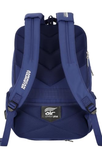 American Tourister Jit+ Polyester Zip Closure 6 Compartment Laptop Backpack (Blue, Free Size),35 L