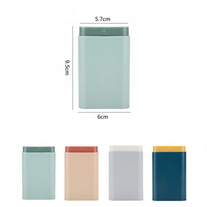 Sumiko Mini Travel Pill Organizer 6 Compartments Moisture Proof Small Pill Box Weekly Dispenser for Pocket Purse Daily | Pill Container for Tablets Fish oils | Vitamins & Supplements