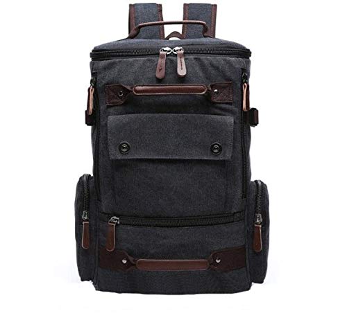 Fur Jaden Black Canvas Travel Backpack (Black)