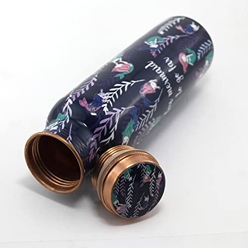 Curveit Mermaid Copper Water Bottle | 950 ML | 1 Piece large