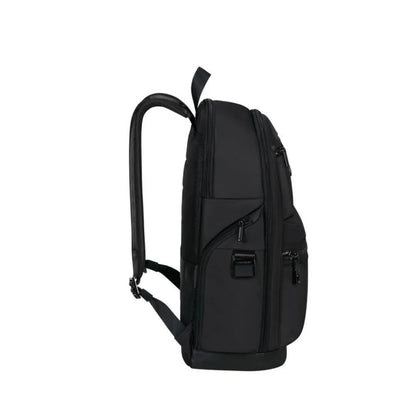 Samsonite Relyon 15.6 inch Laptop Compatibility with 10.5 inch Tablet Pocket Polyester Medium Backpack for Office in, Black