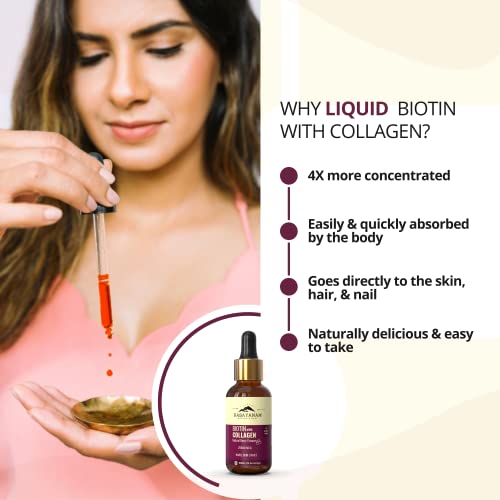 Rasayanam Liquid Biotin & Collagen For Hair Growth Pack Of 2 (Sugar-Free Berry Flavour) | Supports Glowing Skin, Hair Growth Stronger Than Tablets & Capsules | For Men & Women, 100 Ml